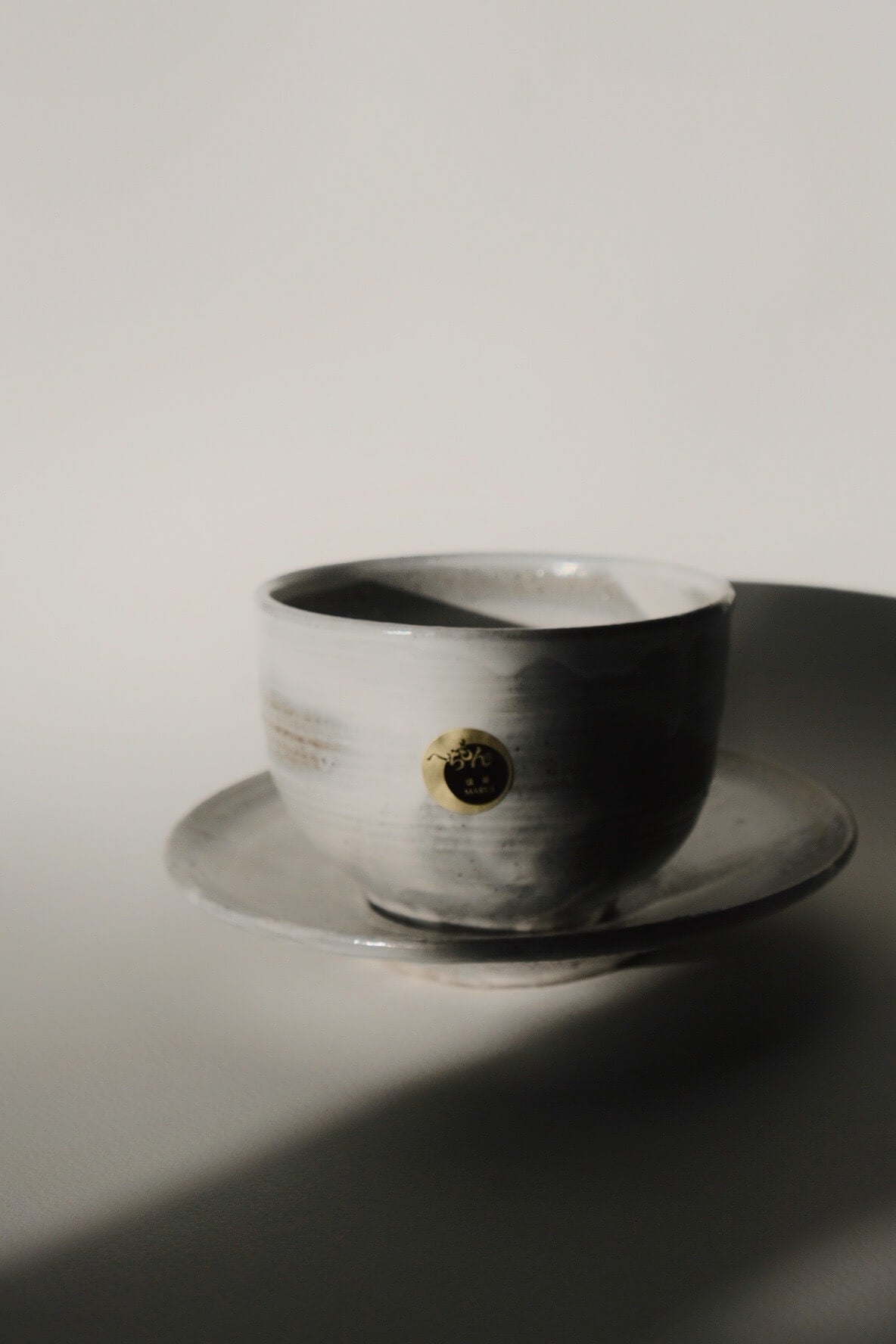 White Yuritaki Cup and Saucer