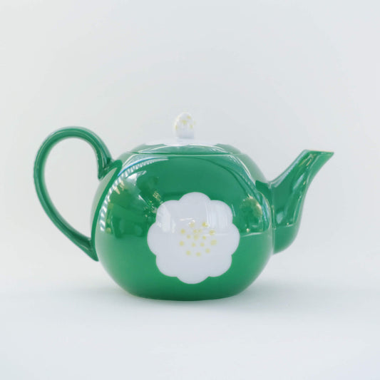 Light Green Flower Teapot and Tea cups Set